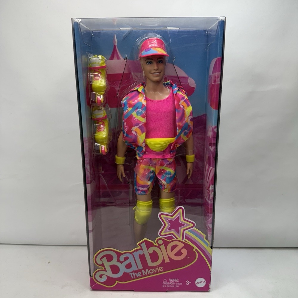 Barbie The Movie Ryan Gosling Ken Doll‎ Inline Roller Skating Neon HRF28